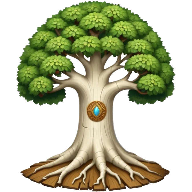 The white Irminsul Tree of Life emoji