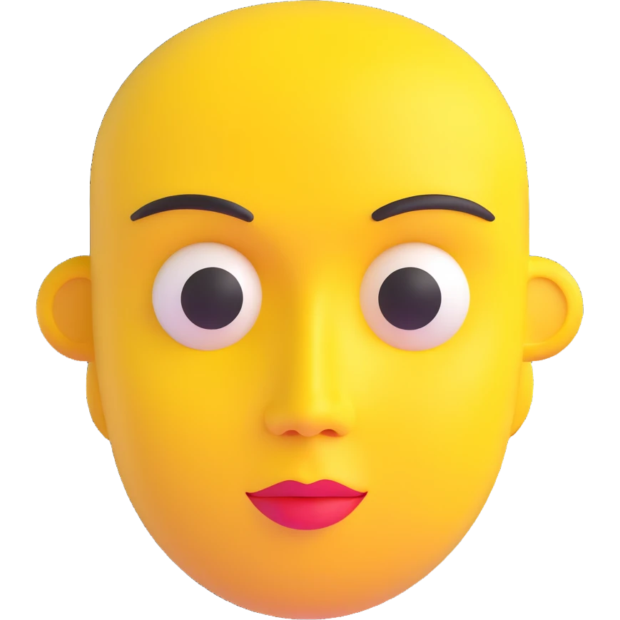 side eye emoji, yellow face, playful look, 3D style emoji