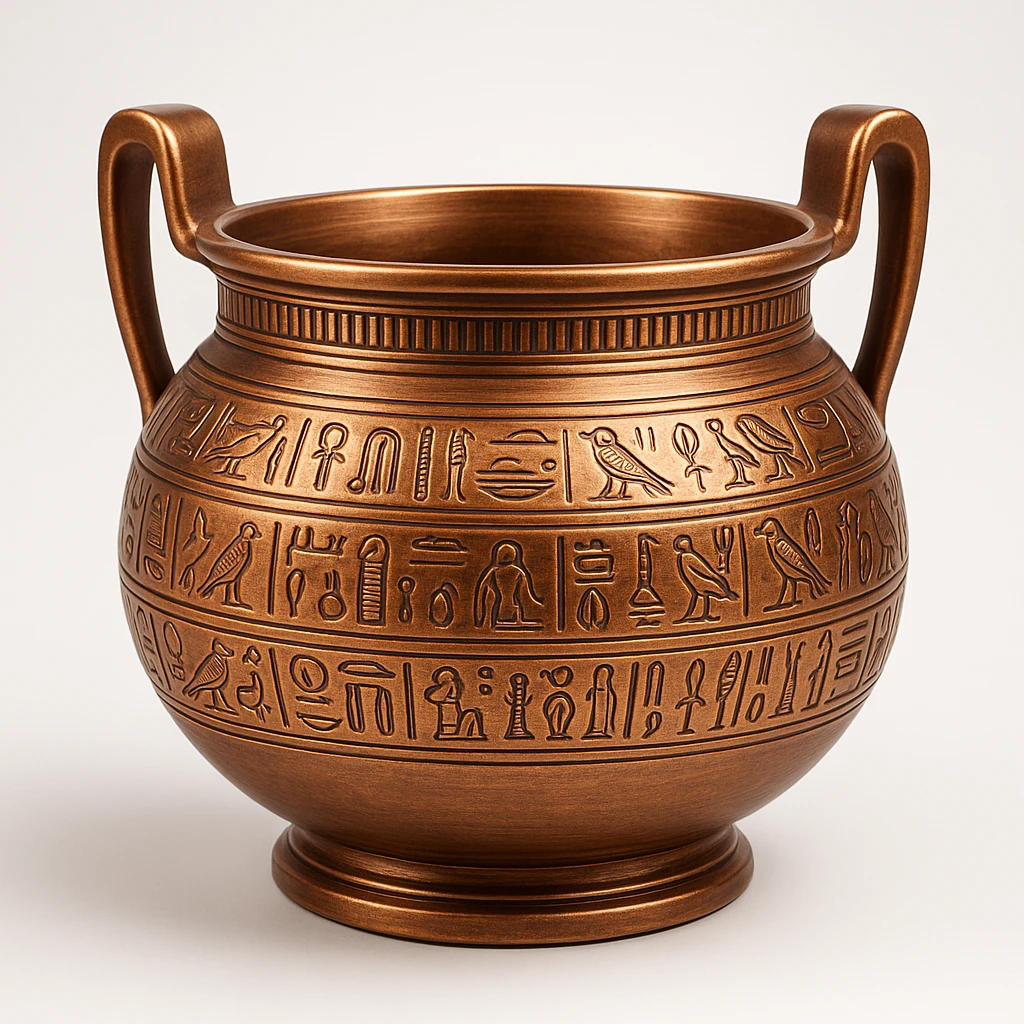 ancient Egyptian cooking scene in hieroglyphic style emoji