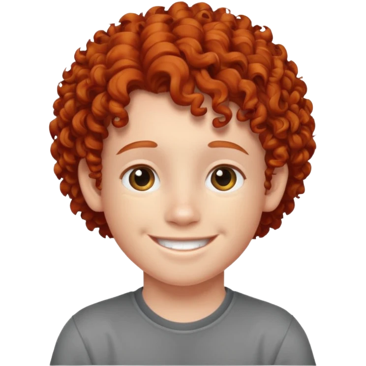 red curly haired kid  emoji