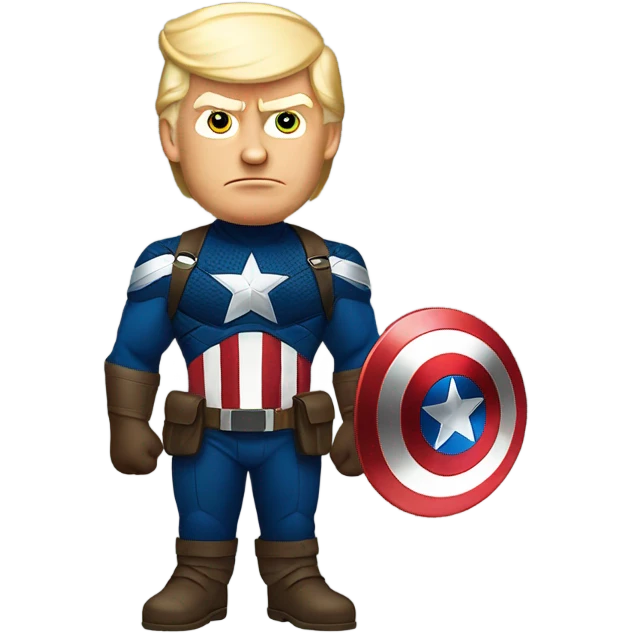 donald trump as captain america emoji