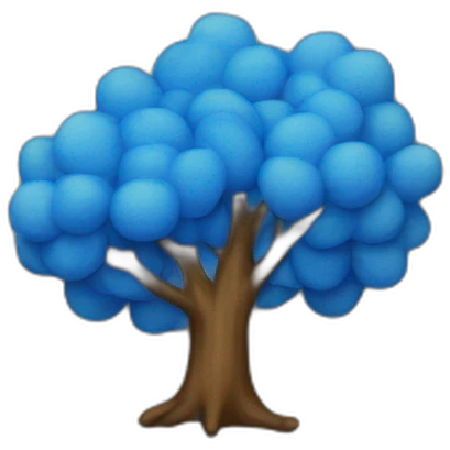 blue tree on check sheet emoji