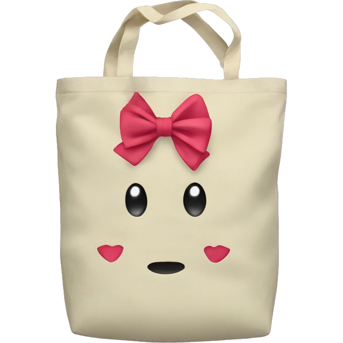 Canva tote bag with bows on it emoji
