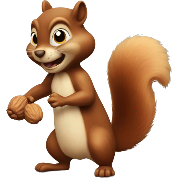 Bad squirrel throwing nuts emoji