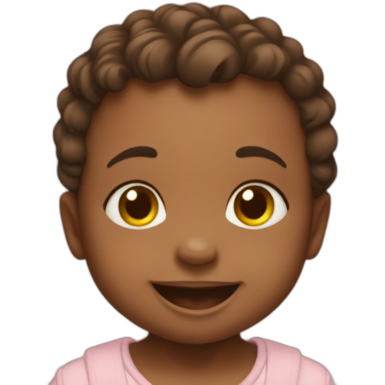 A happy baby emoji