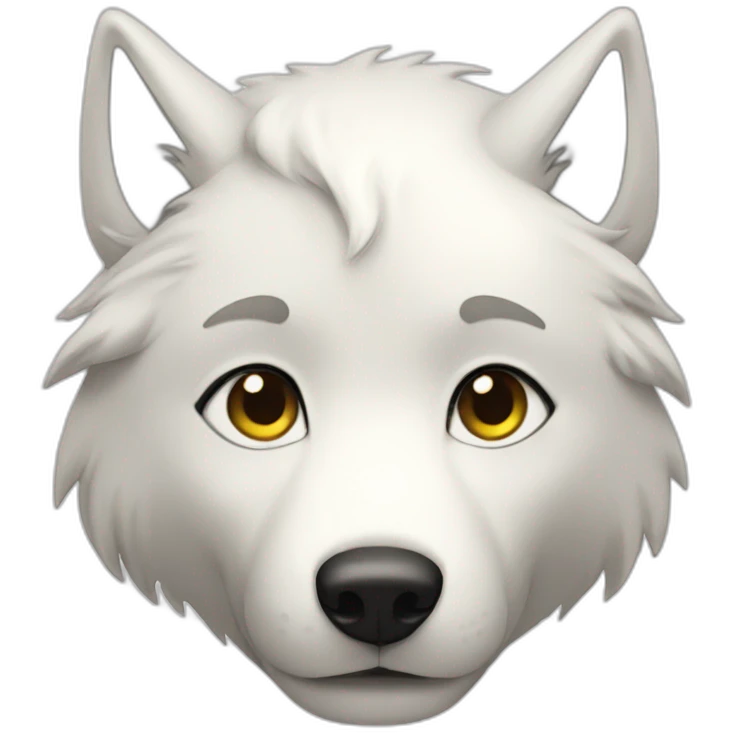White Wolf boy emoji