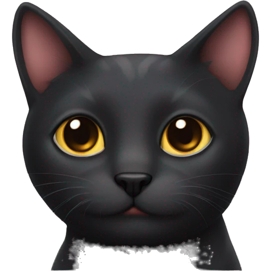 gato negro enamorado  emoji