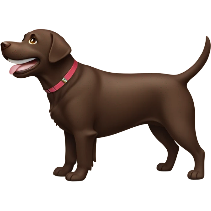 Labrador Retriver chocolate color very happy emoji