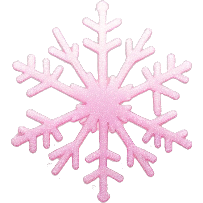 Light Pink sparkly snowflake emoji
