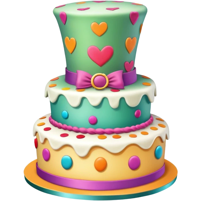 Mad hatter’s unbirthday cake emoji