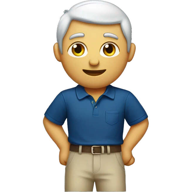 Dark blue polo t shirt without human emoji