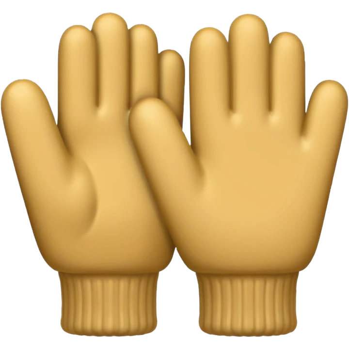 Beige fluffy gloves emoji