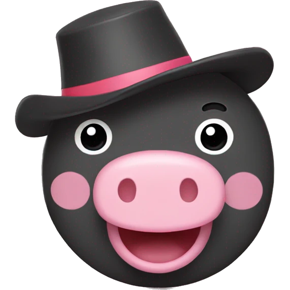 Peppa pig with hat emoji