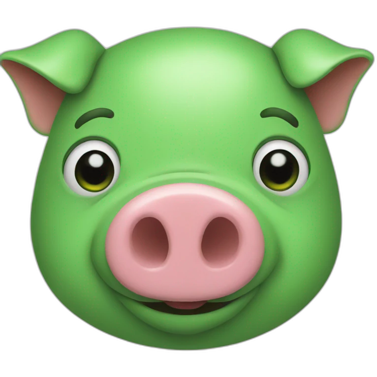 Green pig head emoji