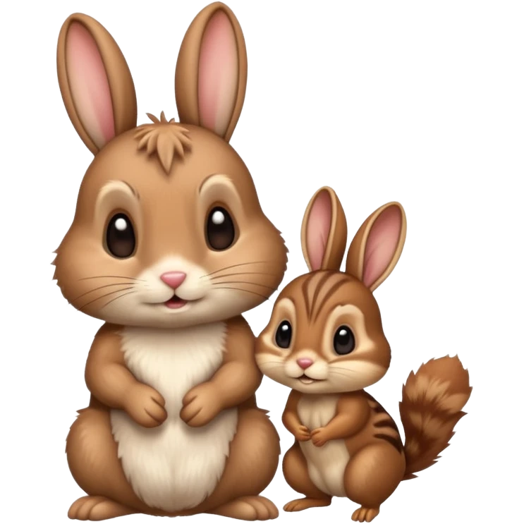 Bunny and chipmunk  emoji