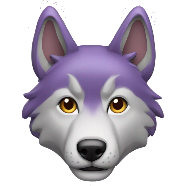 loup violet qui sourit emoji