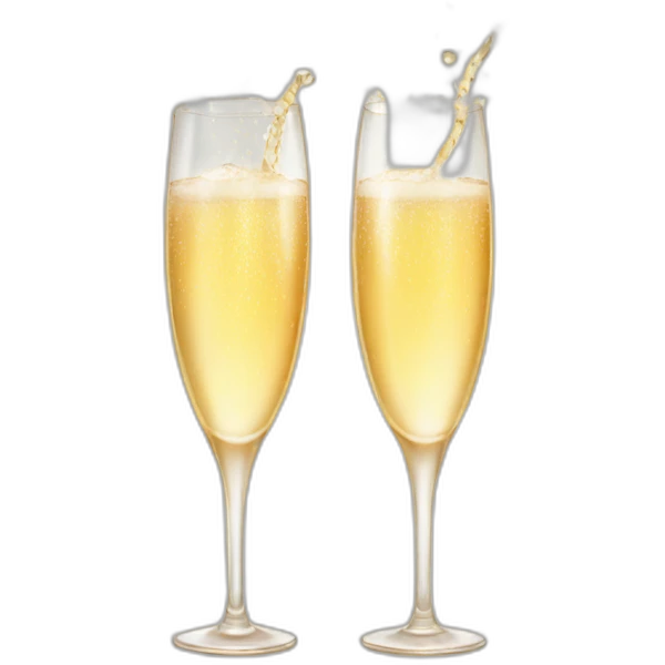 glasses of champagne christmas emoji