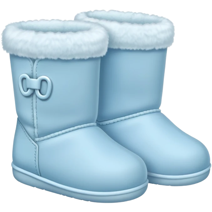 pastel blue baby boots emoji