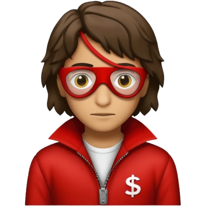 Tokyo in Money Heist, realistic emoji