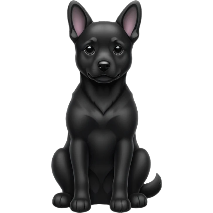 dog silhouette sitting with a raised paw emoji