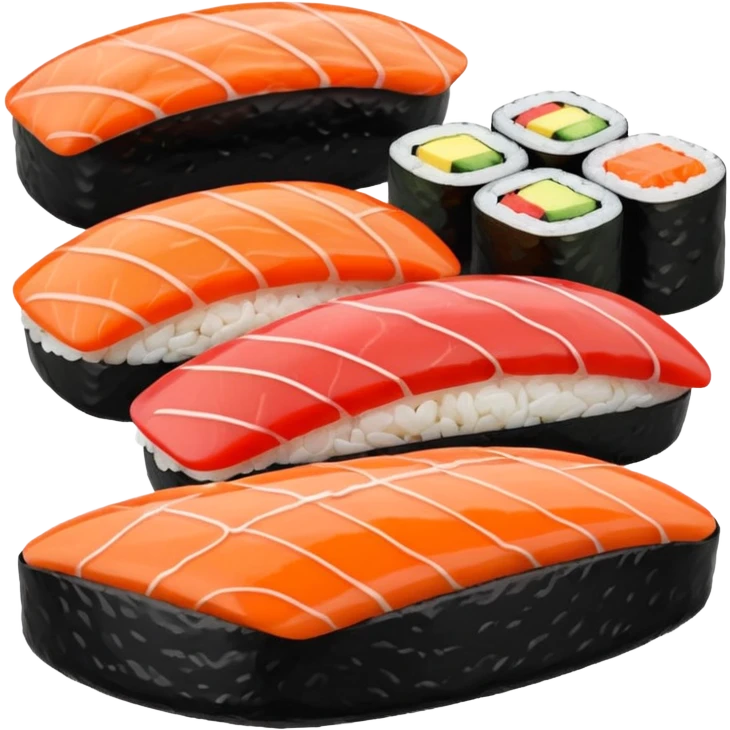sushi with smile emoji