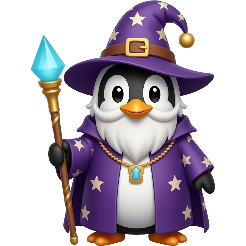 Penguin Wizard emoji