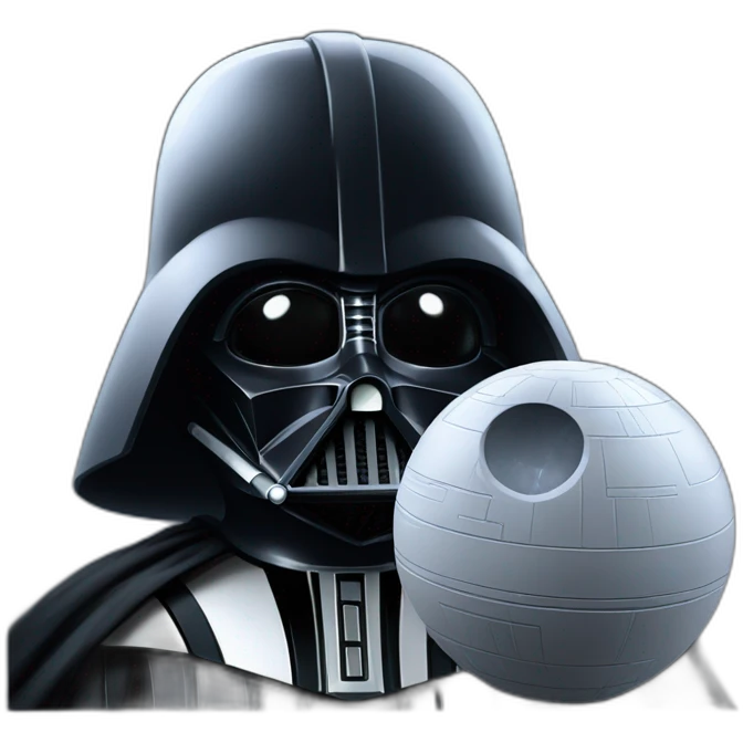 darth vader with death star emoji