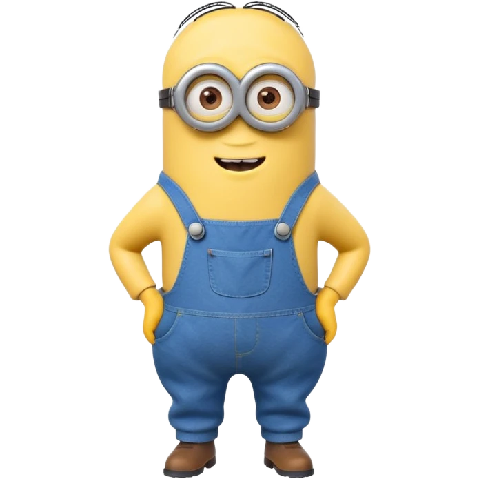 A yellow minion showing his butt emoji