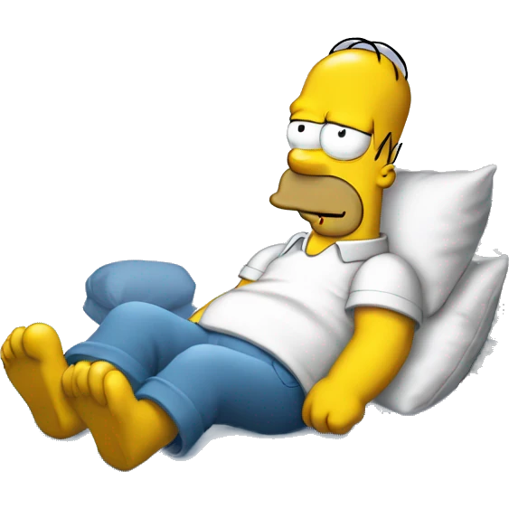 Homer Simpson saying good night emoji