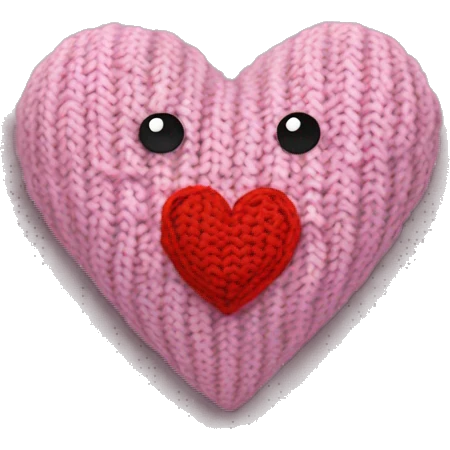 Knitted heart emoji