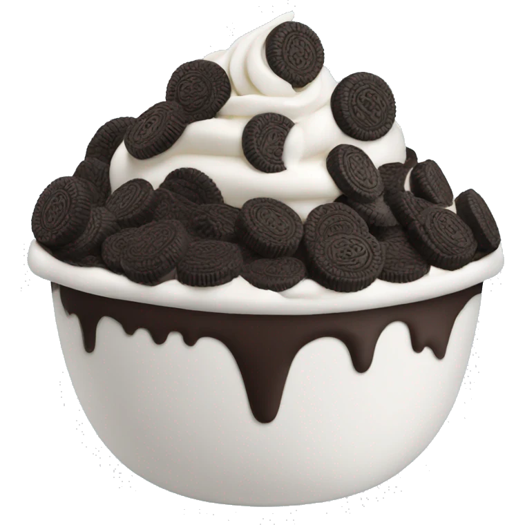 Oreo frozen yogurt emoji