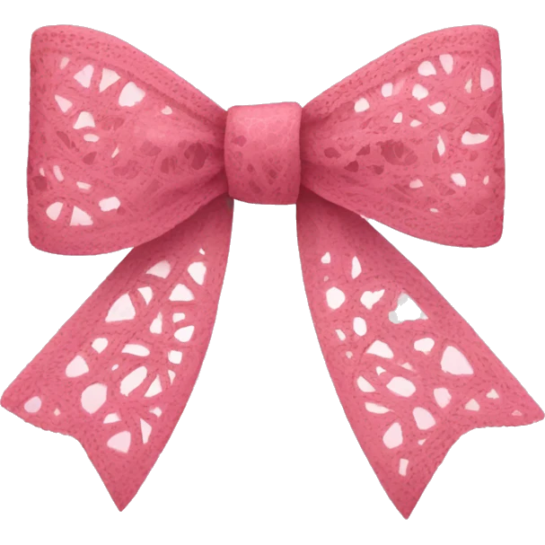 Pink lace bow emoji