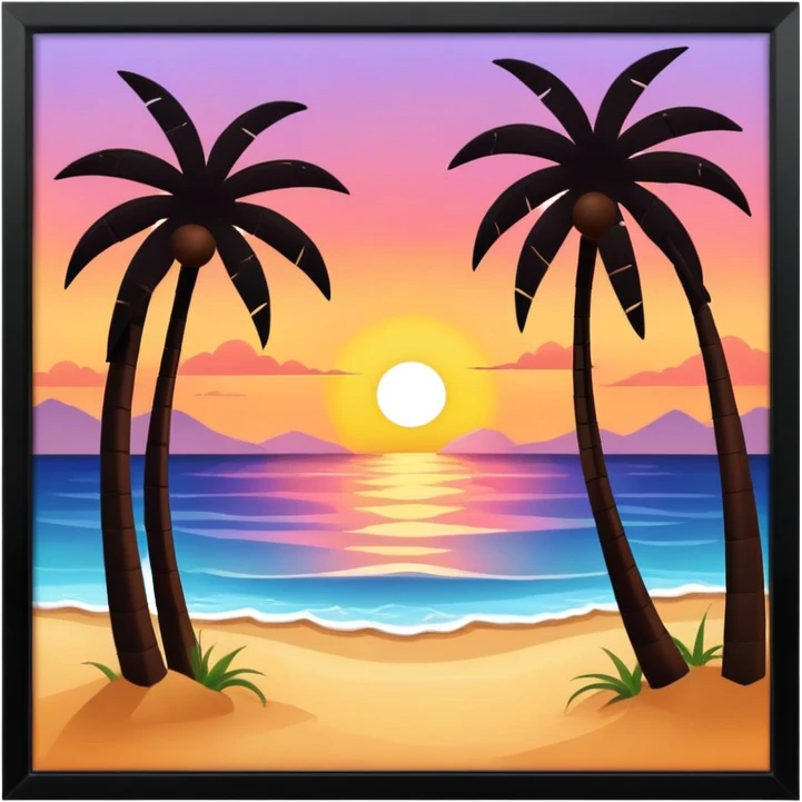 Beach sunset emoji