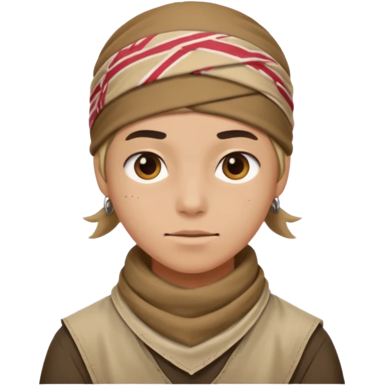 character with bandana emoji