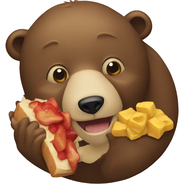bear eating emoji