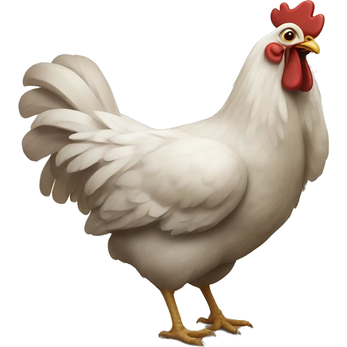 Mewing chicken emoji