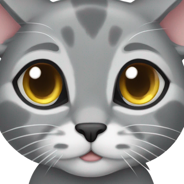 lop-eared gray cat emoji