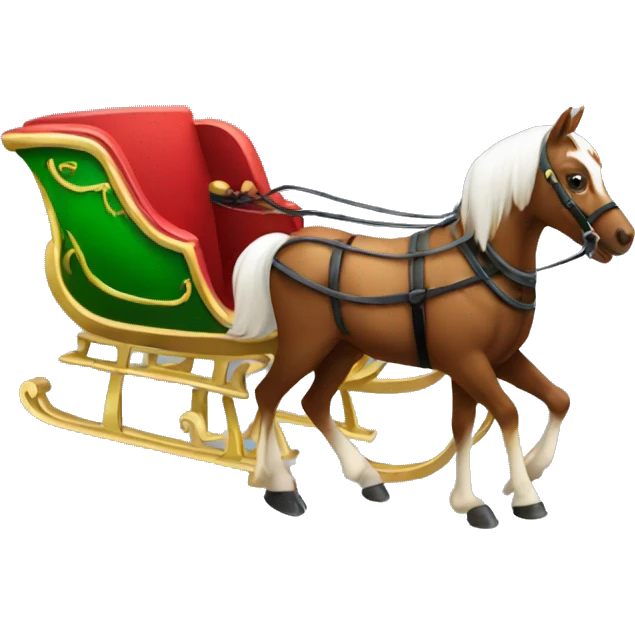 Sleigh with horse emoji
