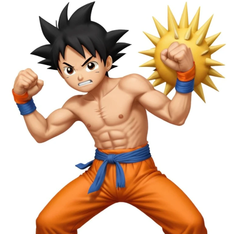 Luffy qui tape goku emoji