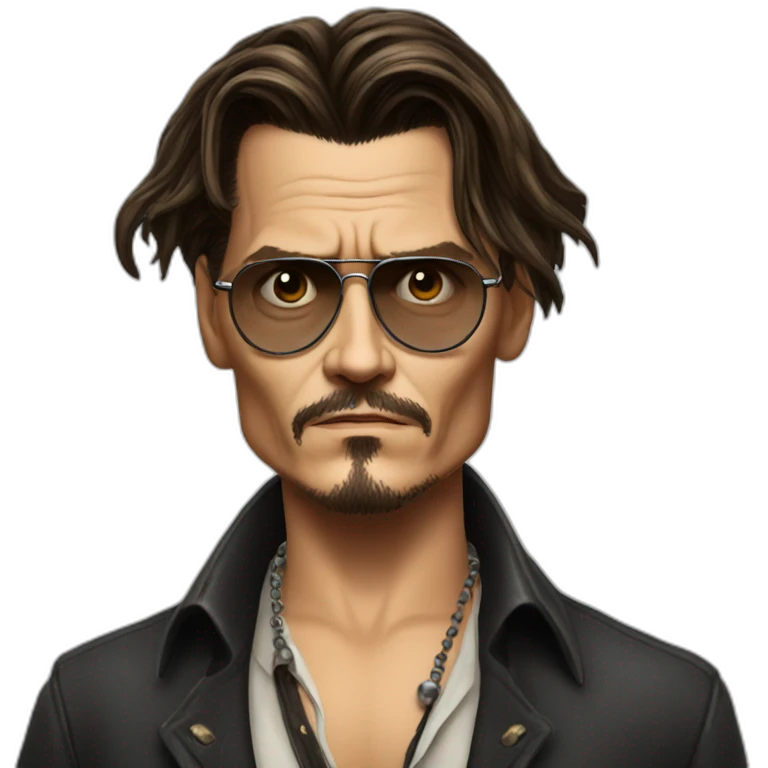 dissatisfied Johnny Depp emoji