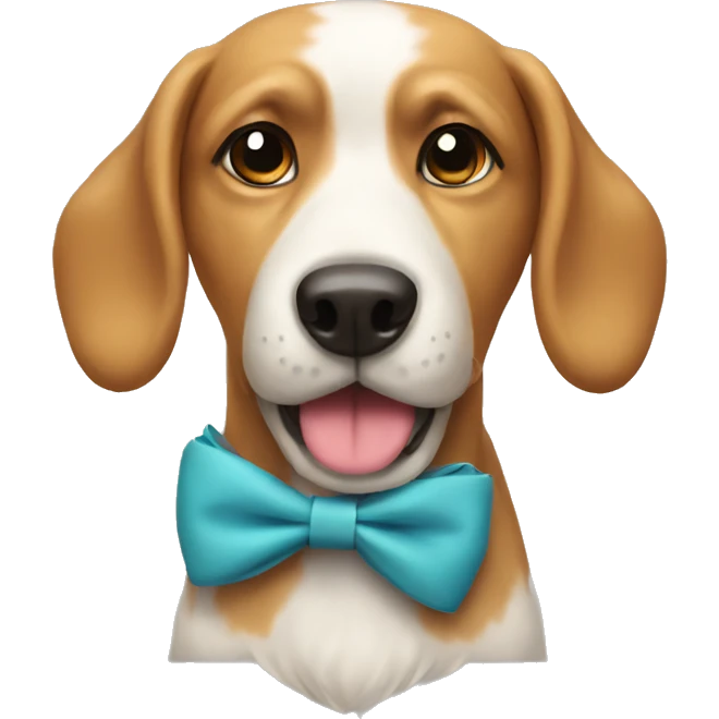 dog with a bow emoji