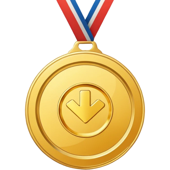 gold medal no face emoji