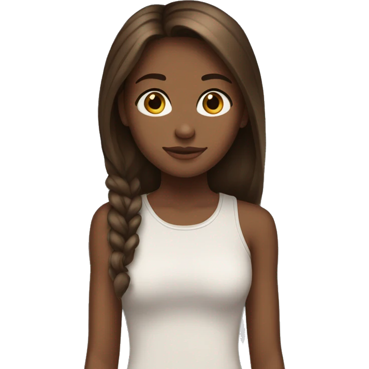 brown hair lil' brown skin teen girl skinny tall 15 years old emoji emoji