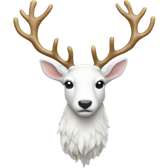 White stag with glistening antlers  emoji