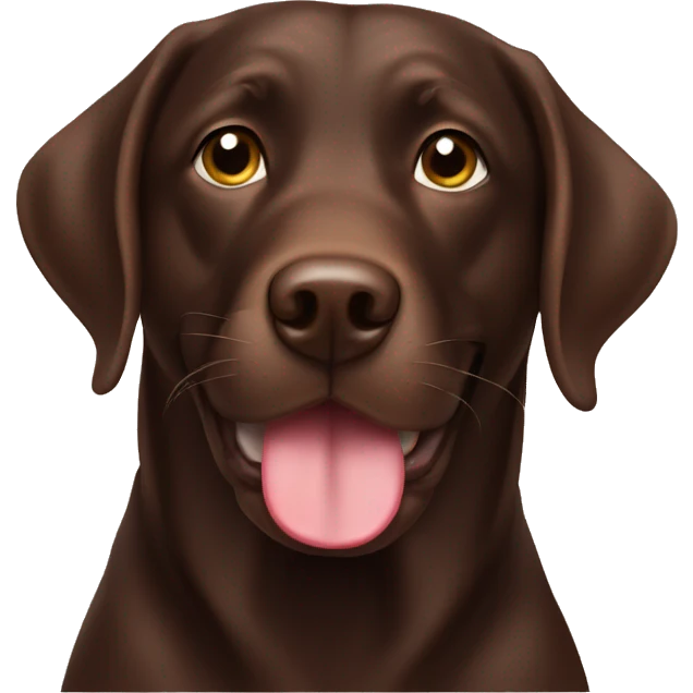chocolate lab chewing emoji