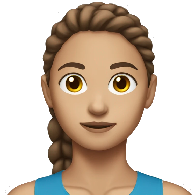 brown hair girl track and field emoji