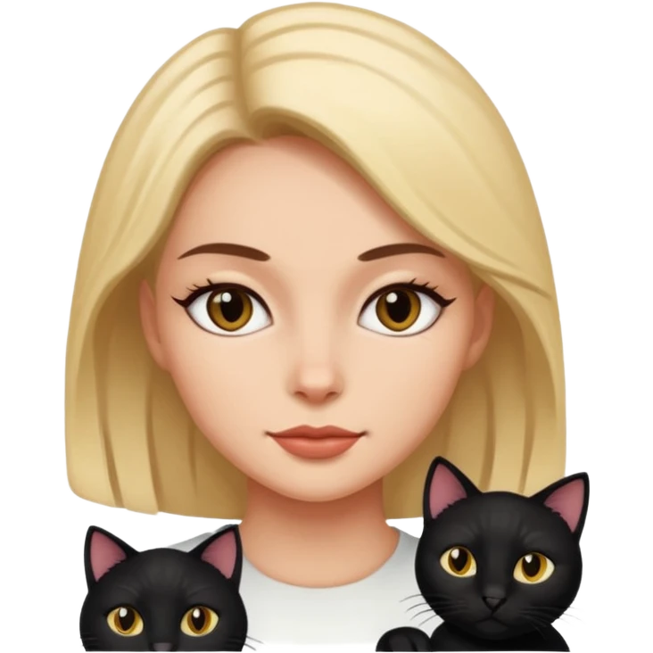 Maman with black cat emoji