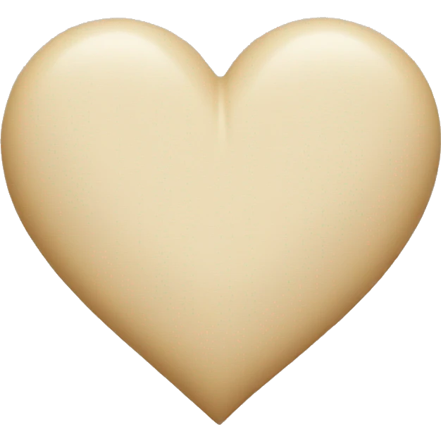 Beige heart emoji