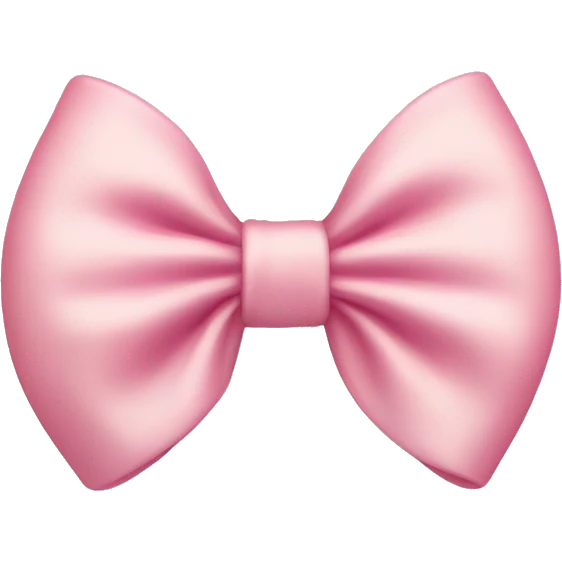 Pink and crème white bow emoji