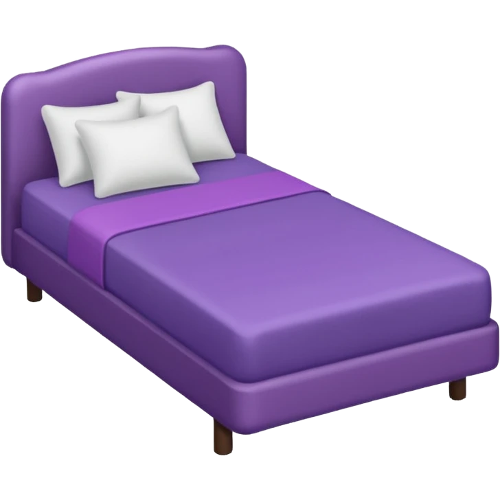 emoji de cama de valoracion de fisioterapia color morado  emoji